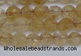 CNG6259 15.5 inches 6mm faceted nuggets coffee cherry quartz beads