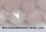 CNG6280 15.5 inches 14mm faceted nuggets rose quartz beads