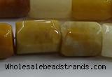 CNG6416 15.5 inches 15*20mm faceted nuggets yellow jade beads