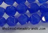 CNG6509 15.5 inches 8mm faceted nuggets blue agate beads