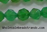 CNG6514 15.5 inches 10mm faceted nuggets green agate beads