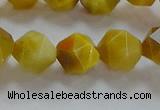 CNG6532 15.5 inches 10mm faceted nuggets golden tiger eye beads