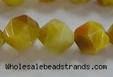 CNG6533 15.5 inches 12mm faceted nuggets golden tiger eye beads