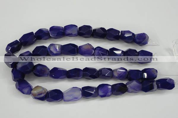 CNG681 15.5 inches 13*18mm - 15*20mm faceted nuggets agate beads