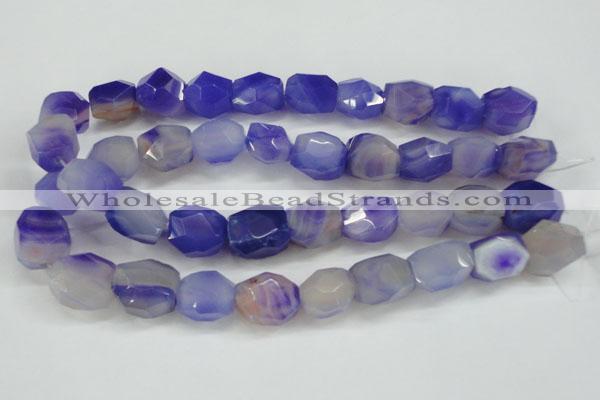 CNG686 15.5 inches 15*18mm - 18*20mm faceted nuggets agate beads