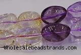 CNG6860 15.5 inches 12*16mm - 13*18mm nuggets amethyst & citrine beads