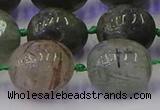 CNG6872 12*16mm - 13*18mm nuggets green rutilated quartz beads