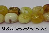 CNG6880 15.5 inches 8*12mm - 10*14mm nuggets yellow opal beads