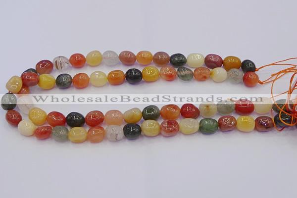 CNG6888 8*12mm - 10*14mm nuggets mixed rutilated quartz beads