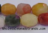 CNG6890 12*16mm - 13*18mm faceted nuggets mixed rutilated quartz beads