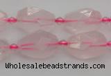 CNG6916 15.5 inches 12*16mm - 13*18mm faceted nuggets rose quartz beads