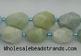 CNG6918 15.5 inches 8*12mm - 12*16mm faceted nuggets aquamarine beads