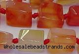 CNG6933 15.5 inches 8*12mm - 10*16mm nuggets red agate beads