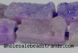 CNG7013 15.5 inches 10*28mm - 12*30mm freeform druzy agate beads