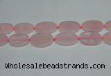 CNG7051 15.5 inches 25*35mm - 30*45mm freeform rose quartz beads