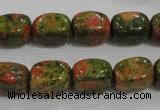 CNG708 15.5 inches 10*14mm nuggets unakite beads wholesale