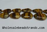 CNG7101 25*35mm - 35*45mm faceted freeform yellow tiger eye beads