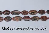 CNG7113 18*25mm - 20*33mm freeform red snowflake obsidian beads