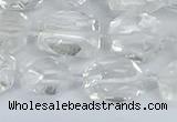 CNG7130 15.5 inches 6*10mm - 10*14mm faceted nuggets white crystal beads