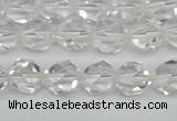 CNG7210 15.5 inches 6mm faceted nuggets white crystal beads