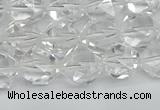 CNG7211 15.5 inches 8mm faceted nuggets white crystal beads