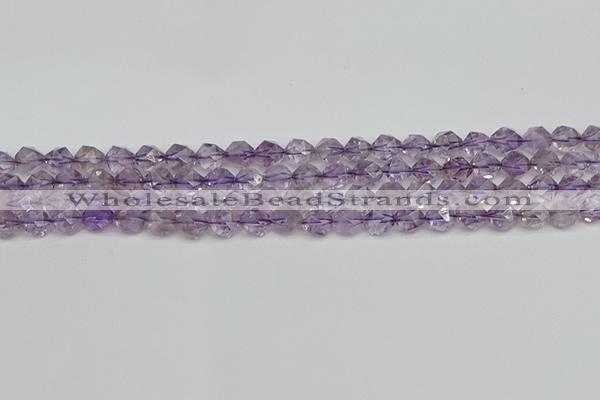 CNG7215 15.5 inches 6mm faceted nuggets amethyst beads wholesale