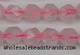 CNG7227 15.5 inches 10mm faceted nuggets rose quartz beads