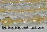 CNG7230 15.5 inches 6mm faceted nuggets citrine gemstone beads