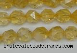 CNG7236 15.5 inches 8mm faceted nuggets citrine beads wholesale