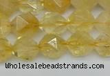 CNG7237 15.5 inches 10mm faceted nuggets citrine beads wholesale