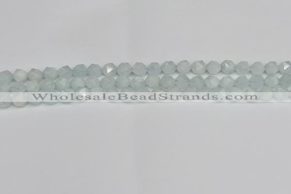 CNG7260 15.5 inches 6mm faceted nuggets aquamarine beads