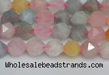 CNG7265 15.5 inches 6mm faceted nuggets morganite beads