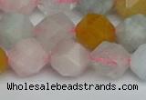 CNG7268 15.5 inches 12mm faceted nuggets morganite beads