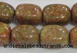 CNG728 15.5 inches 15*18mm nuggets New unakite beads wholesale