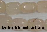 CNG729 15.5 inches 15*18mm nuggets rose quartz beads wholesale