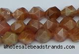 CNG7295 15.5 inches 6mm faceted nuggets sunstone beads