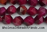 CNG7321 15.5 inches 8mm faceted nuggets red tiger eye beads