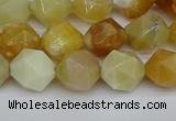 CNG7366 15.5 inches 8mm faceted nuggets yellow opal beads