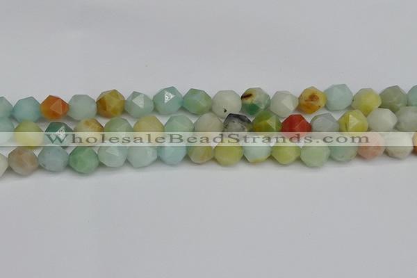 CNG7417 15.5 inches 10mm faceted nuggets amazonite beads