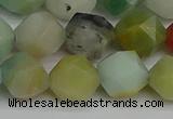 CNG7418 15.5 inches 12mm faceted nuggets amazonite beads