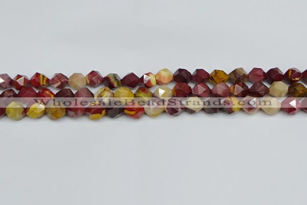 CNG7426 15.5 inches 8mm faceted nuggets mookaite beads