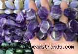 CNG7473 15.5 inches 18*25mm - 20*28mm faceted freeform amethyst beads