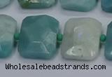 CNG7477 15.5 inches 18*25mm - 20*28mm faceted freeform amazonite beads