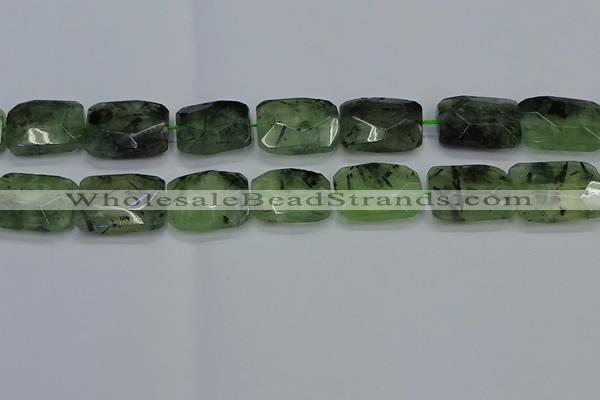 CNG7485 15.5 inches 18*25mm - 20*30mm faceted freeform prehnite beads