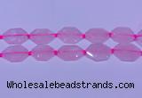 CNG7510 15.5 inches 25*35mm - 30*40mm faceted freeform rose quartz beads