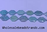 CNG7512 15.5 inches 25*35mm - 30*40mm faceted freeform amazonite beads