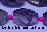 CNG7525 15.5 inches 18*25mm - 25*35mm faceted freeform tourmaline beads