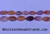 CNG7528 18*25mm - 25*35mm faceted freeform red Botswana agate beads