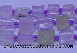 CNG7540 15.5 inches 6*8mm - 10*12mm freeform kunzite beads