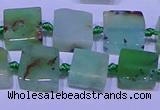 CNG7549 12*14mm - 14*15mm freeform Australia chrysoprase beads